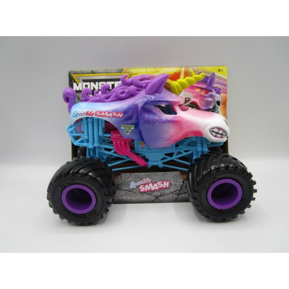 Monster Jam Sparkle Smash Unicorn Series 26 Monster Truck 1:24 Die Cast